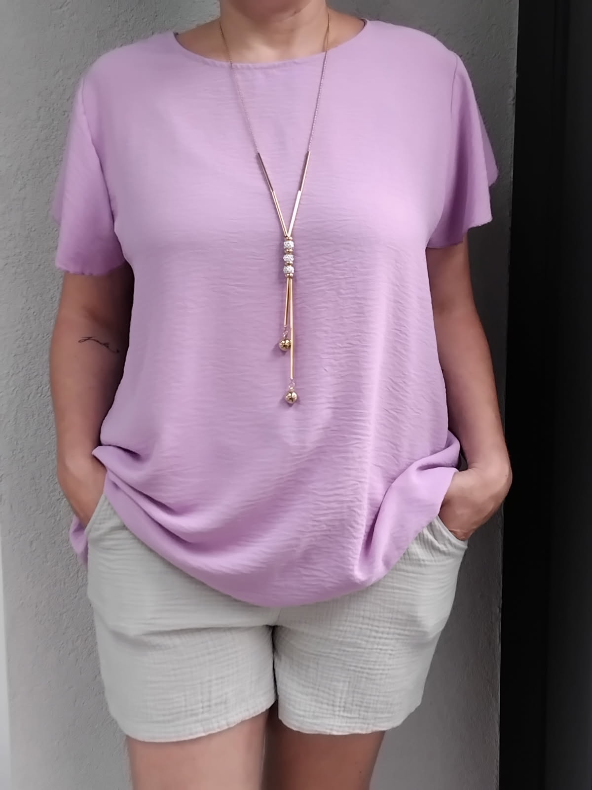 Blouse avec collier