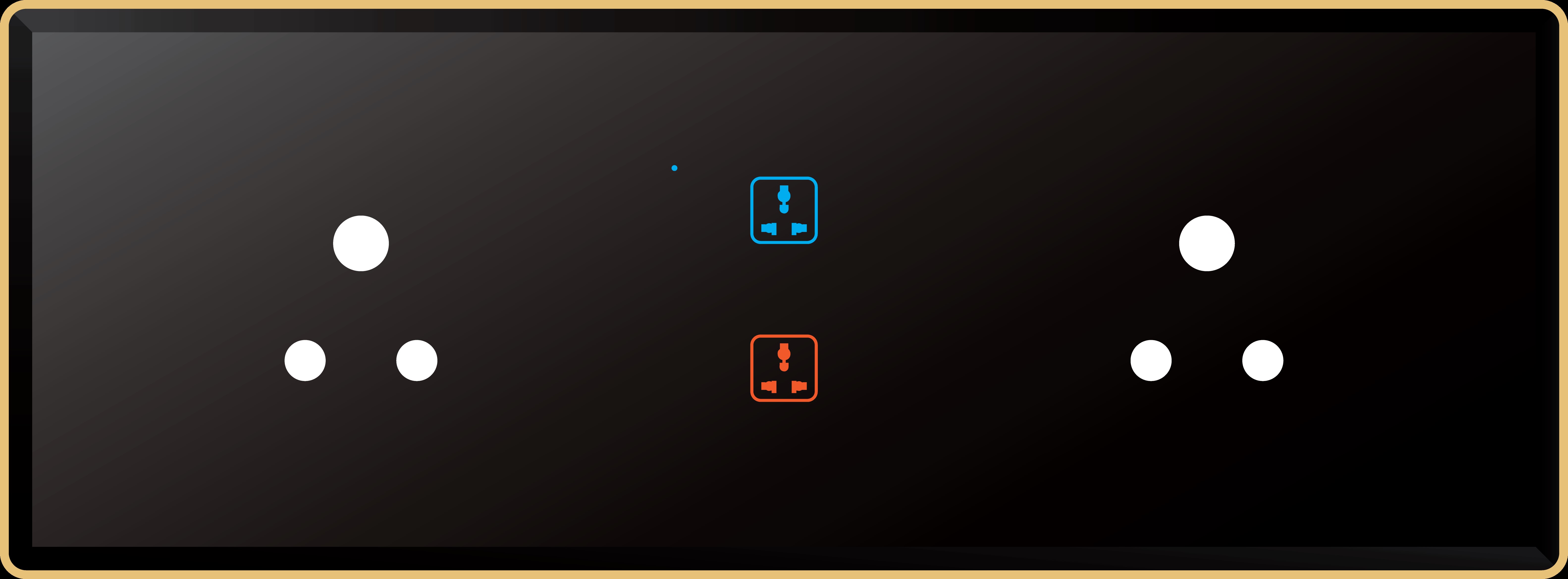EDGE COLOR TOUCH 2 SWITCH 2 SOCKET MODULE - 6 