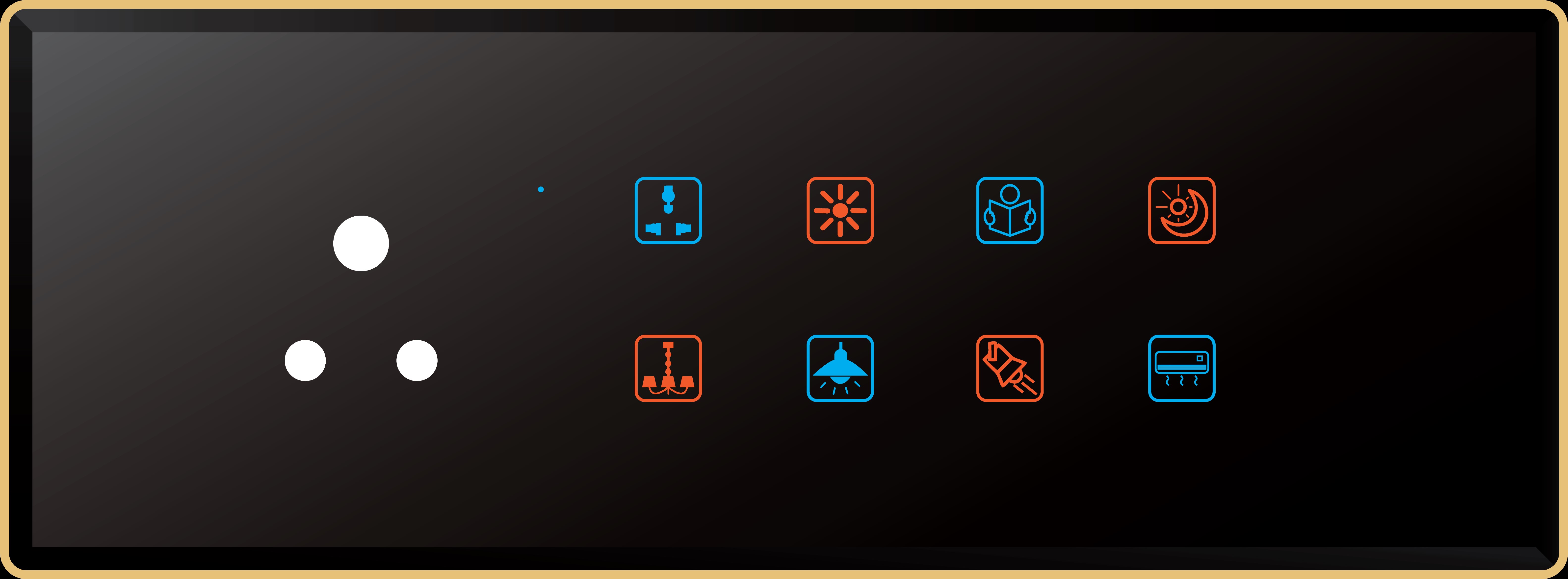 EDGE COLOR TOUCH 8 SWITCH 1 SOCKET MODULE - 8 