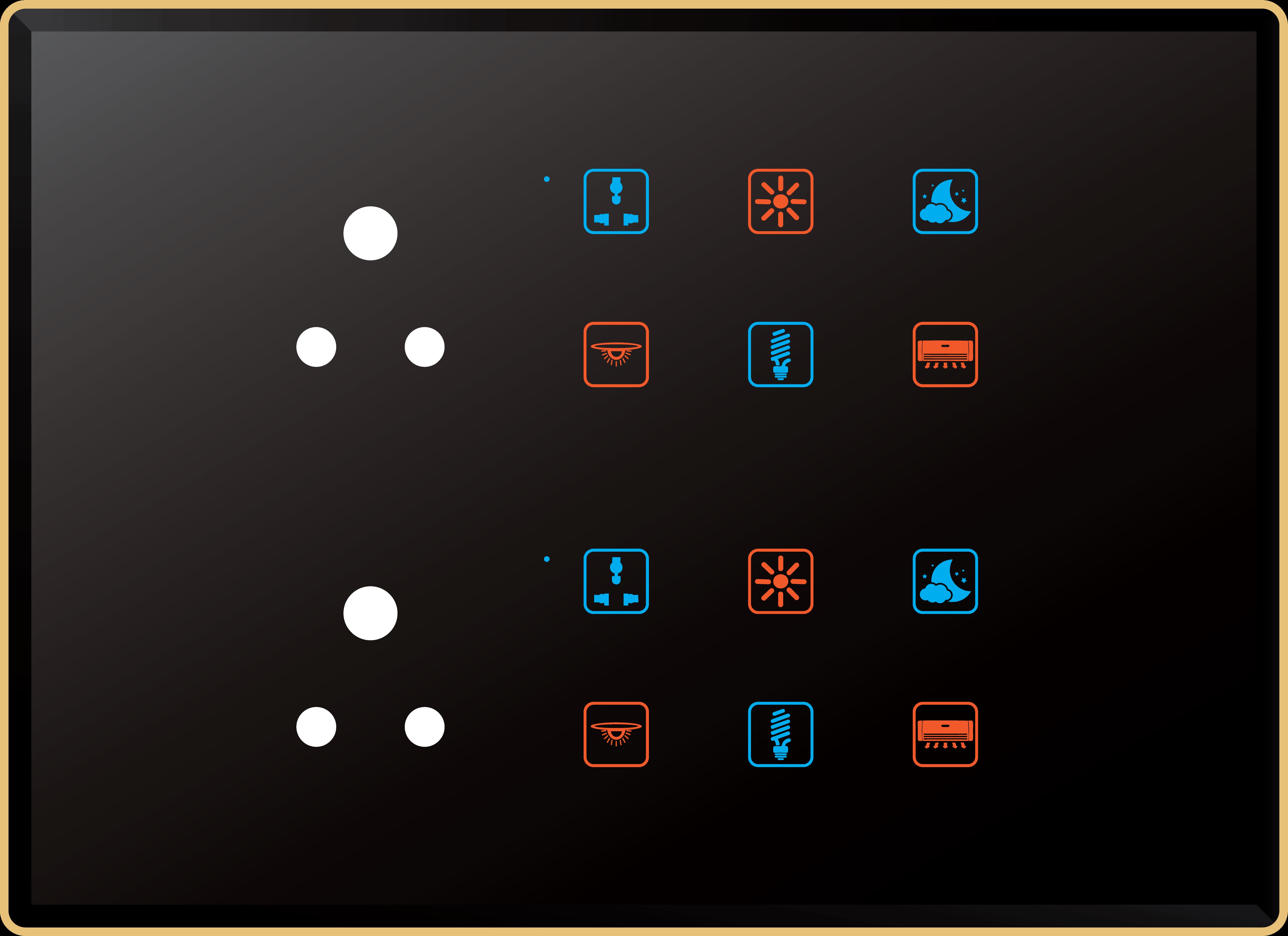 EDGE COLOR TOUCH 12 SWITCH 2 SOCKET  MODULE - 12