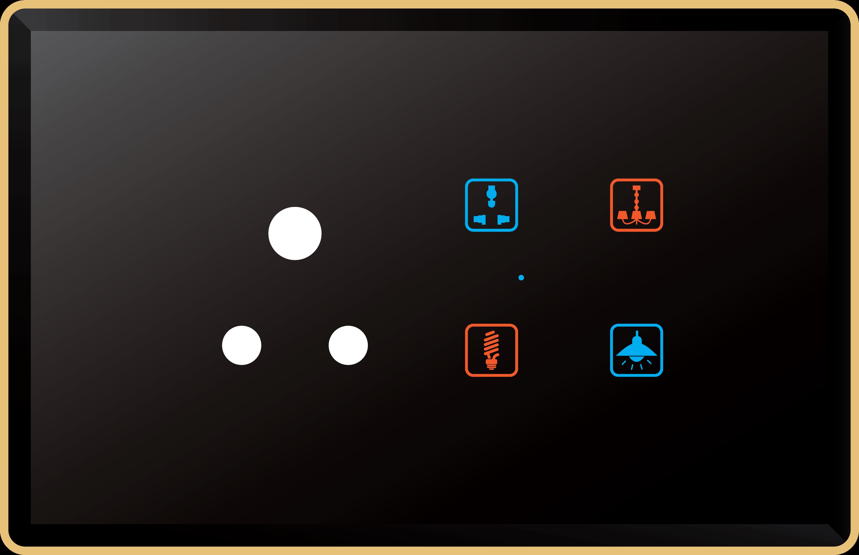 EDGE COLOR TOUCH 4 SWITCH 1 SOCKET ( ALL 6A SWITCH) MODULE - 4