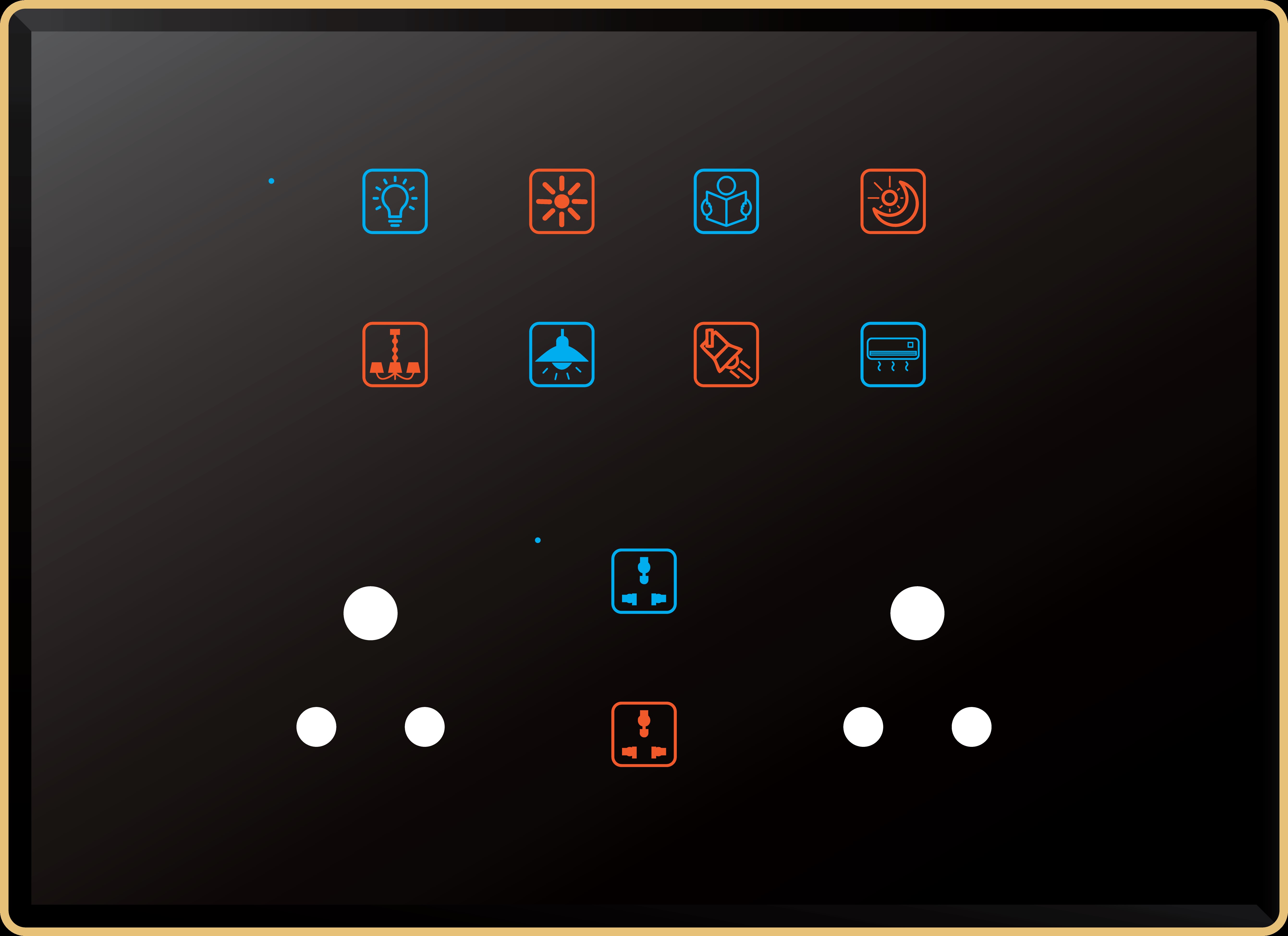 EDGE COLOR TOUCH 10 SWITCH 2 SOCKET MODULE -12