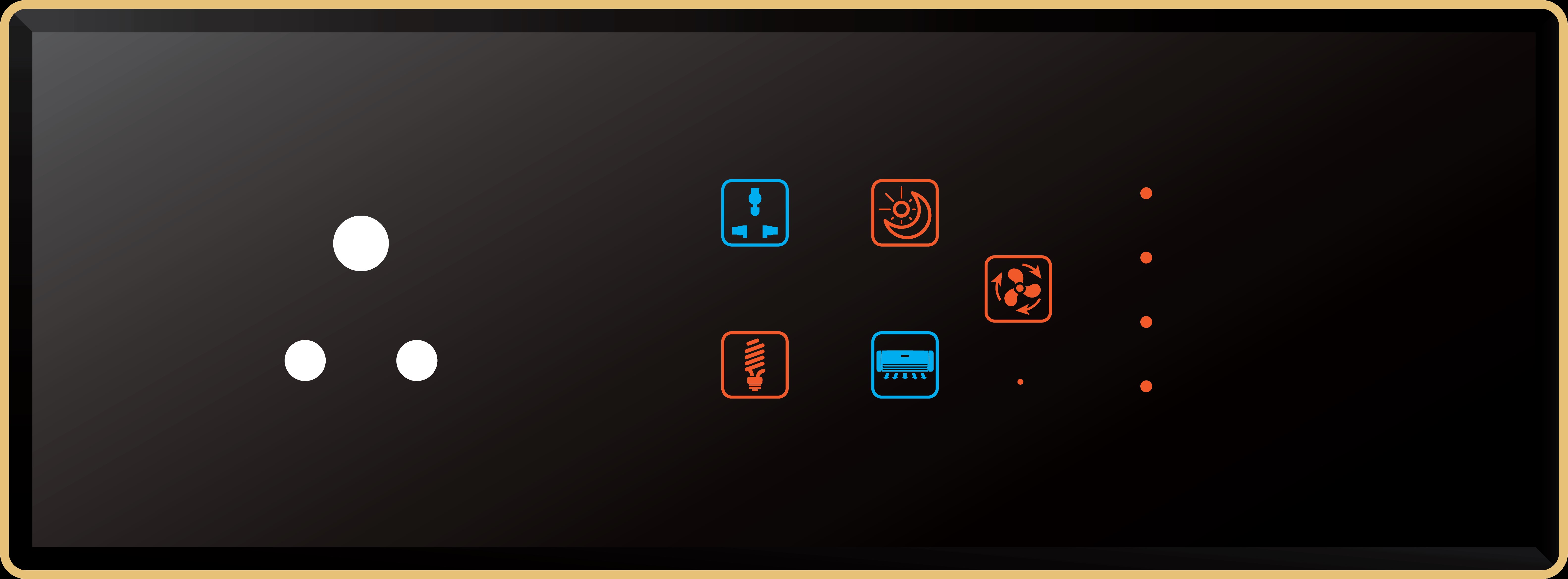 EDGE COLOR TOUCH 4 SWITCH 1 FAN 1 SOCKET 