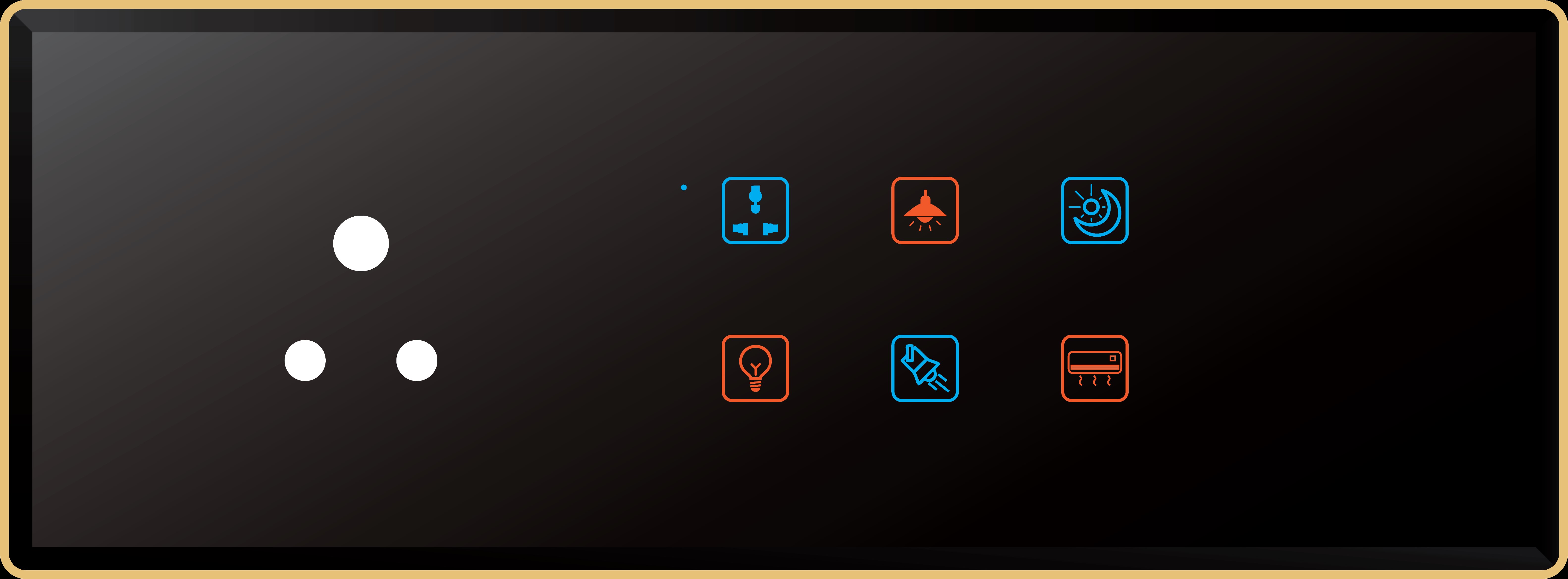 EDGE COLOR TOUCH 6 SWITCH 1 SOCKET  MODULE - 8 