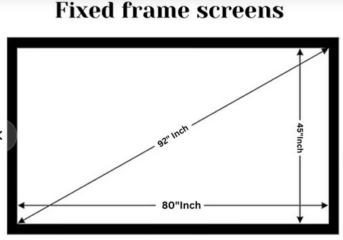 92" (16:9) FIXED FRAME PROJECTION SCREEN 