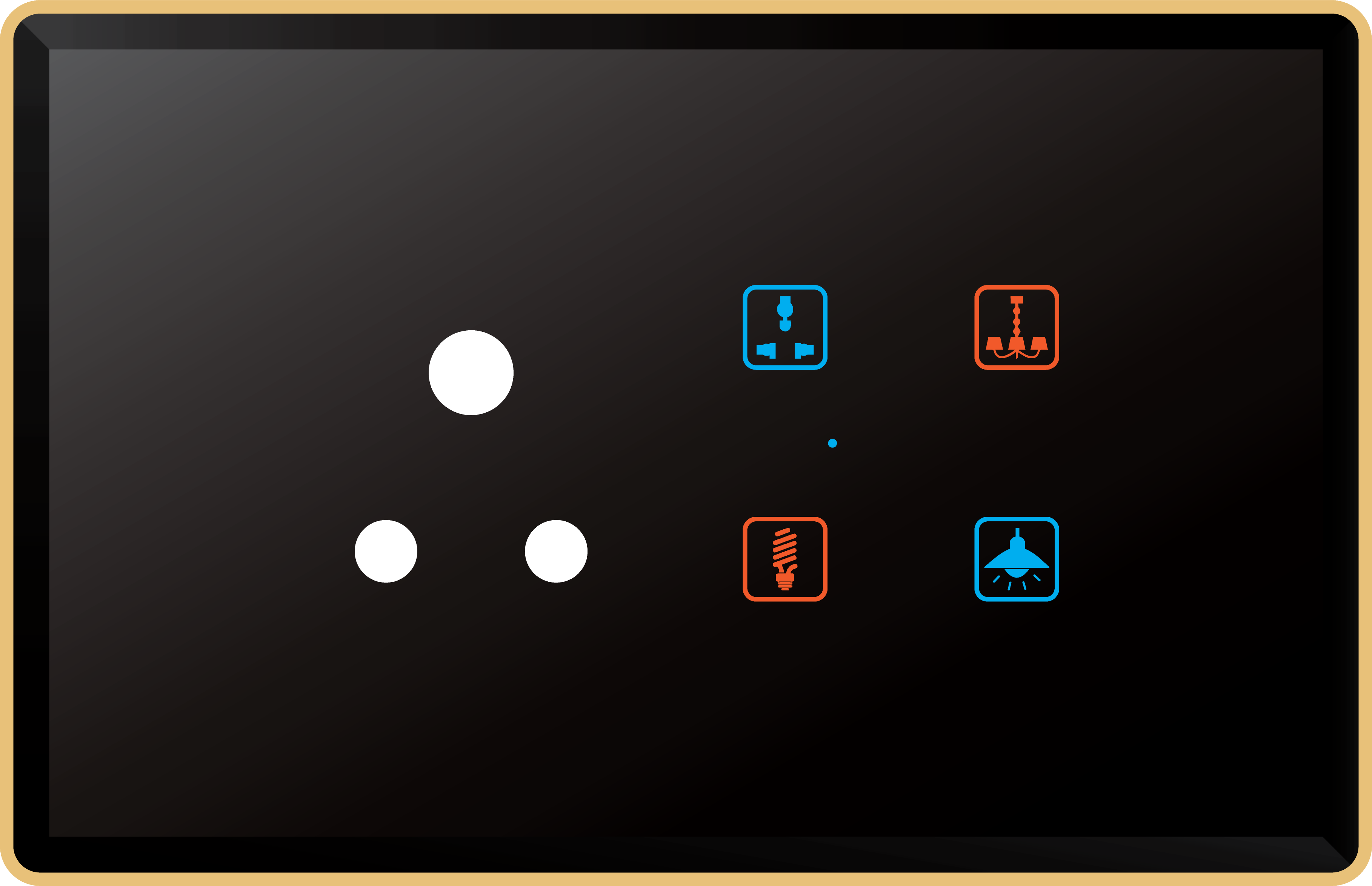 ROYAL EDGE COLOR TOUCH 4 SWITCH 1 SOCKET   MODULE - 8