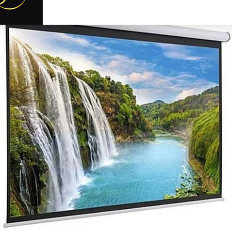 120" (16:9) INSTA LOCK Wall Manual Pull Down Projector Screen, Size: - 9 Ft. - Width x 5 Ft. - Height, 120 Inches Diagonal in 16:9 Picture Ratio, UHD-3D-4K Ready Technology(White)