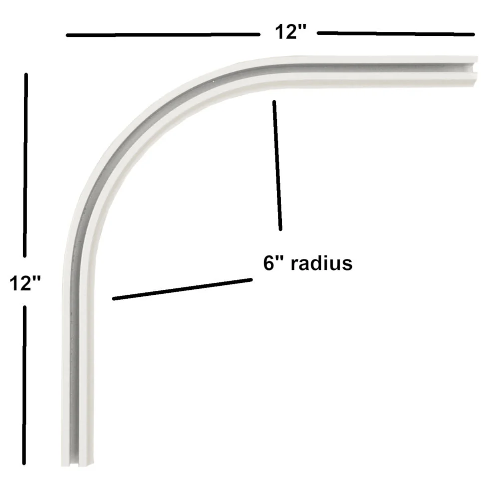 CURTAIN BENDS 90 DEG 30''