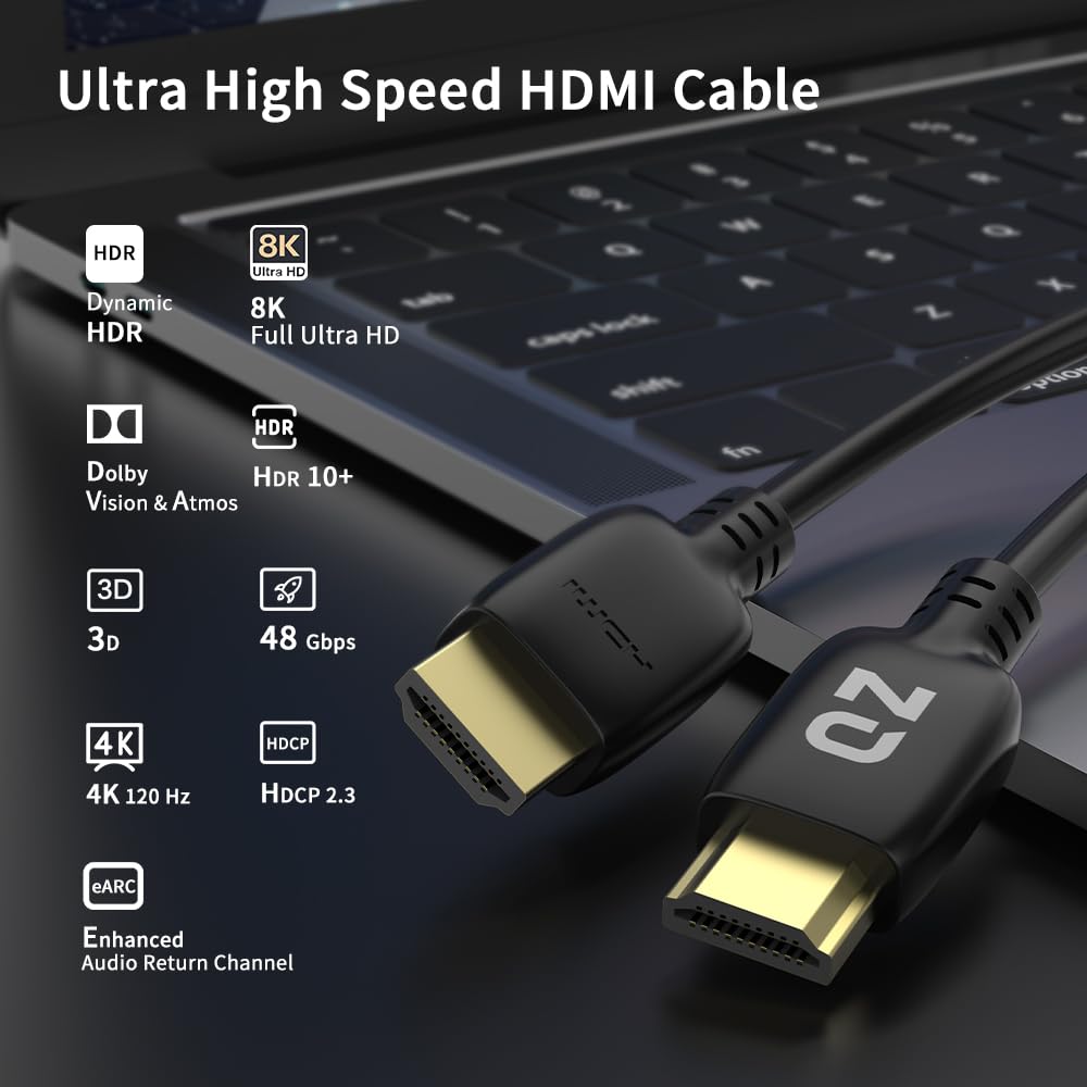  HDMI AOC FIBER CABLE 2.1 8K 15M 