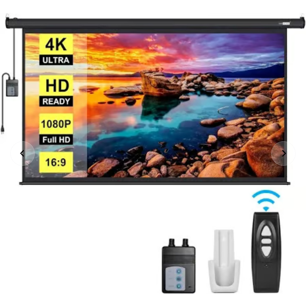 180" (4:3) (144" X 108") MOTORISED (TUBULAR MOTOR) PROJECTION SCREEN