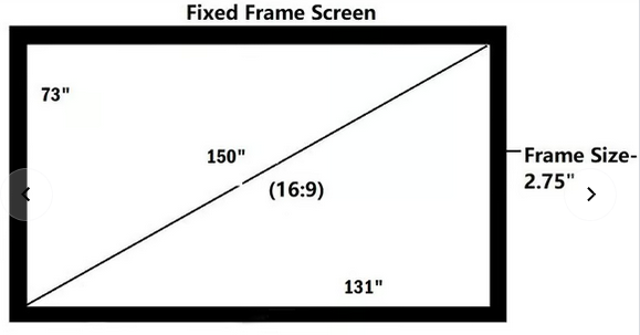 150-Inch Fixed Frame Projection Screen