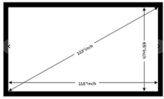 133" (116" X65") FIXED FRAME SCREEN 16:9 SOFT WHITE