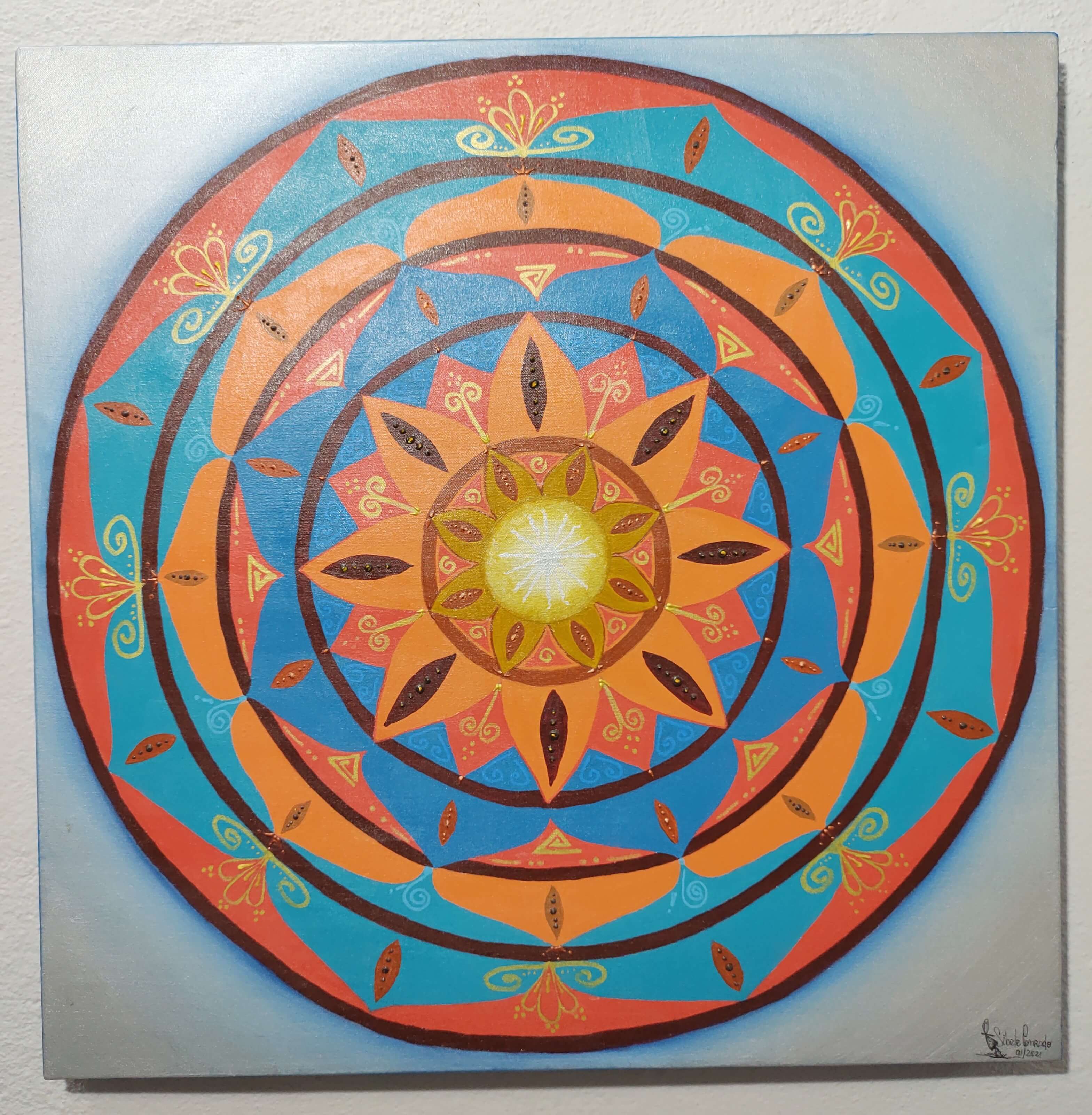 Mandala Baagh - sobre tela painel