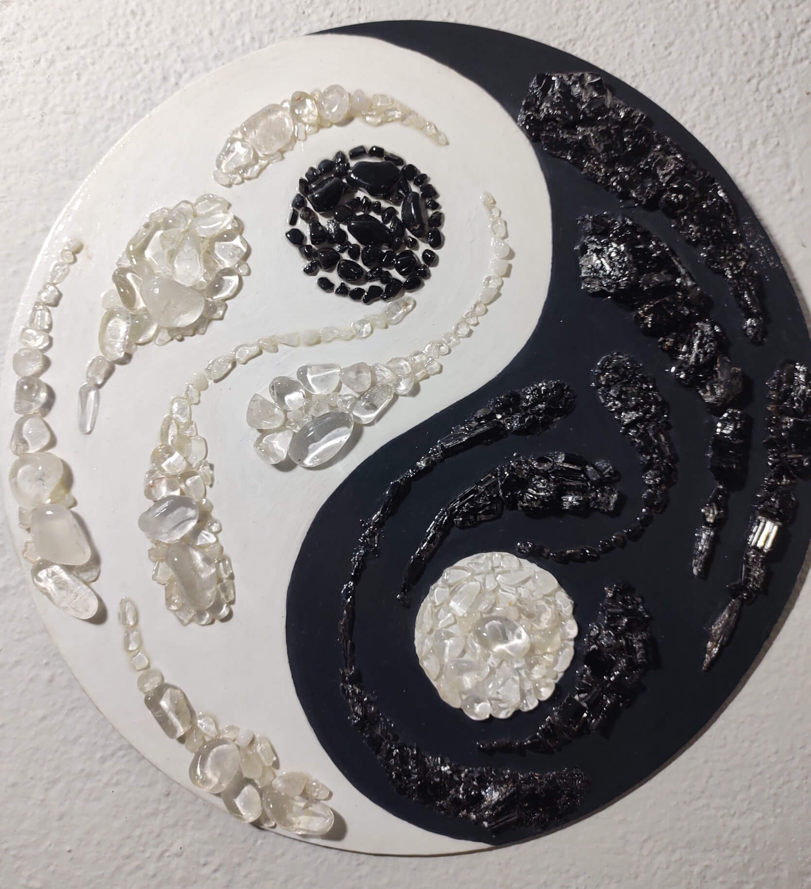 Mandala yin yang cristais