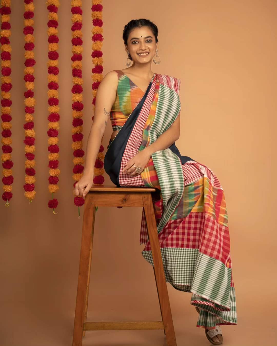 🤩 TRENDING PURE KHADI COTTON KOTKI GAMCHA MIX MATCH SAREE 🤩