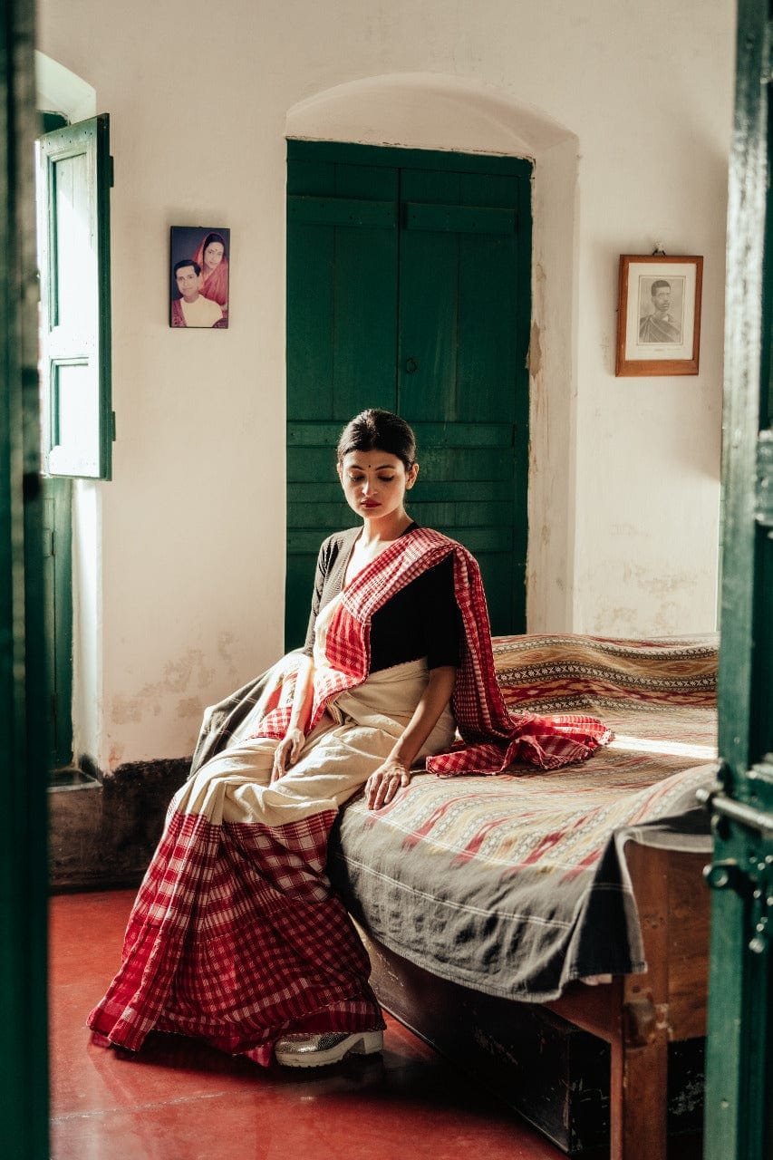 🤩 TRENDING PURE KHADI COTTON KOTKI GAMCHA MIX MATCH SAREE 🤩