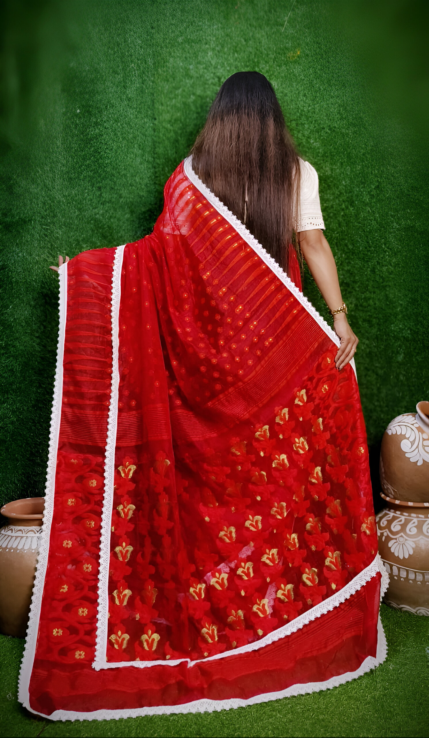 🌼 HOT DEAL! Dhaka Jamdani Saree 🌼