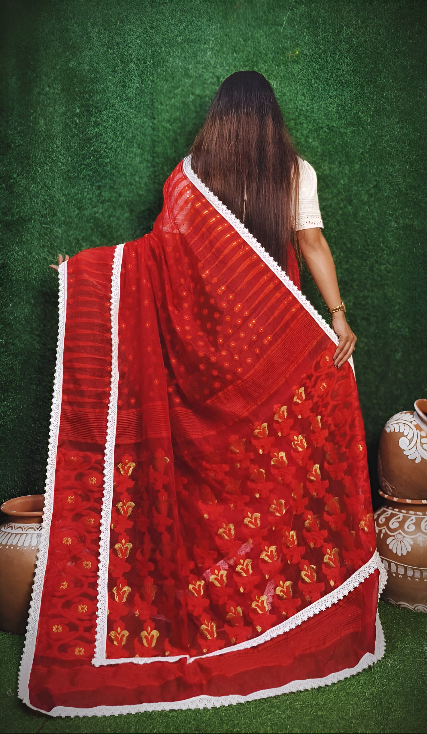 🌼 HOT DEAL! Dhaka Jamdani Saree 🌼