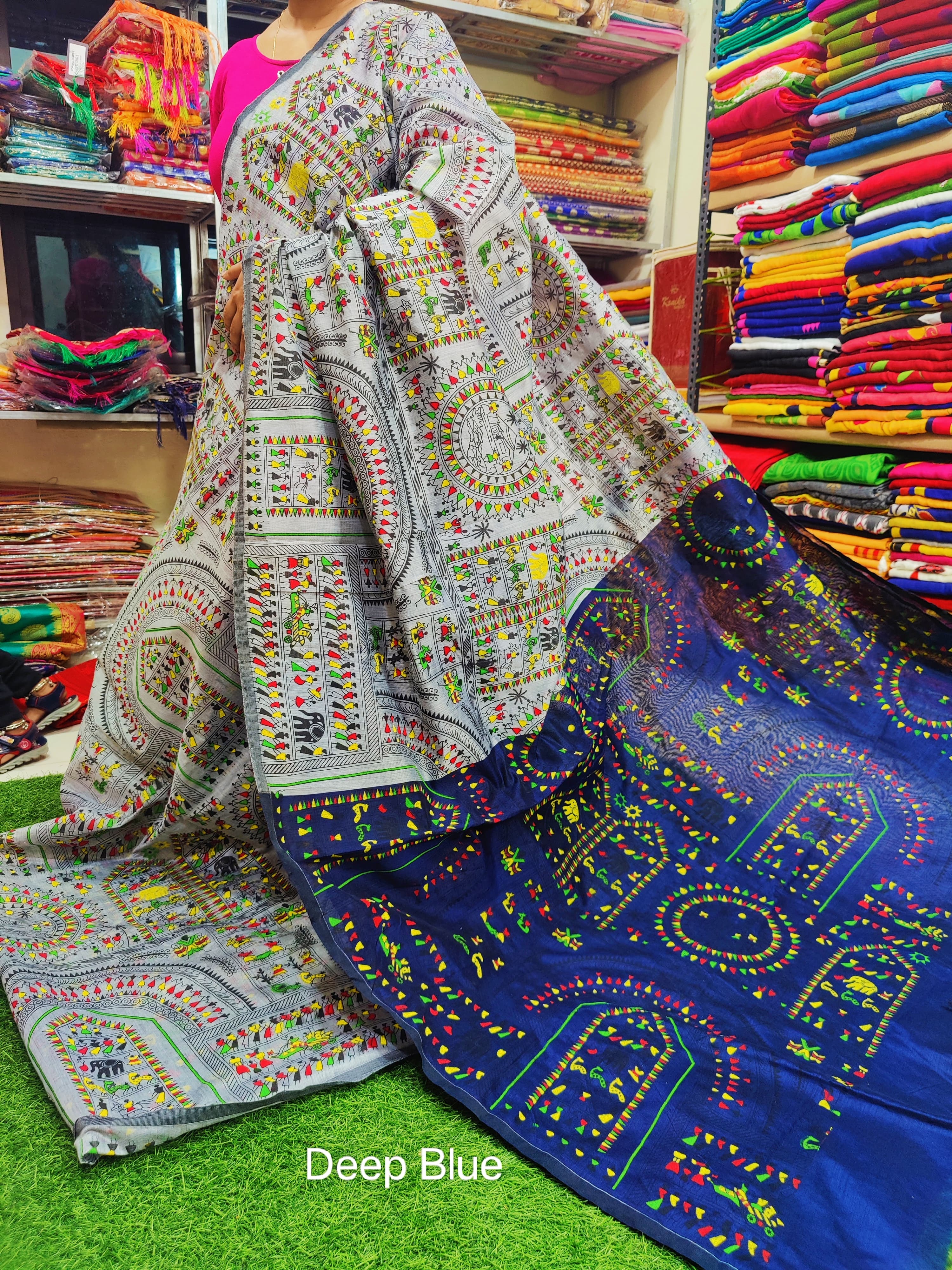 ✨ Exclusive Handwoven Modhuboni Saree – Just for You!