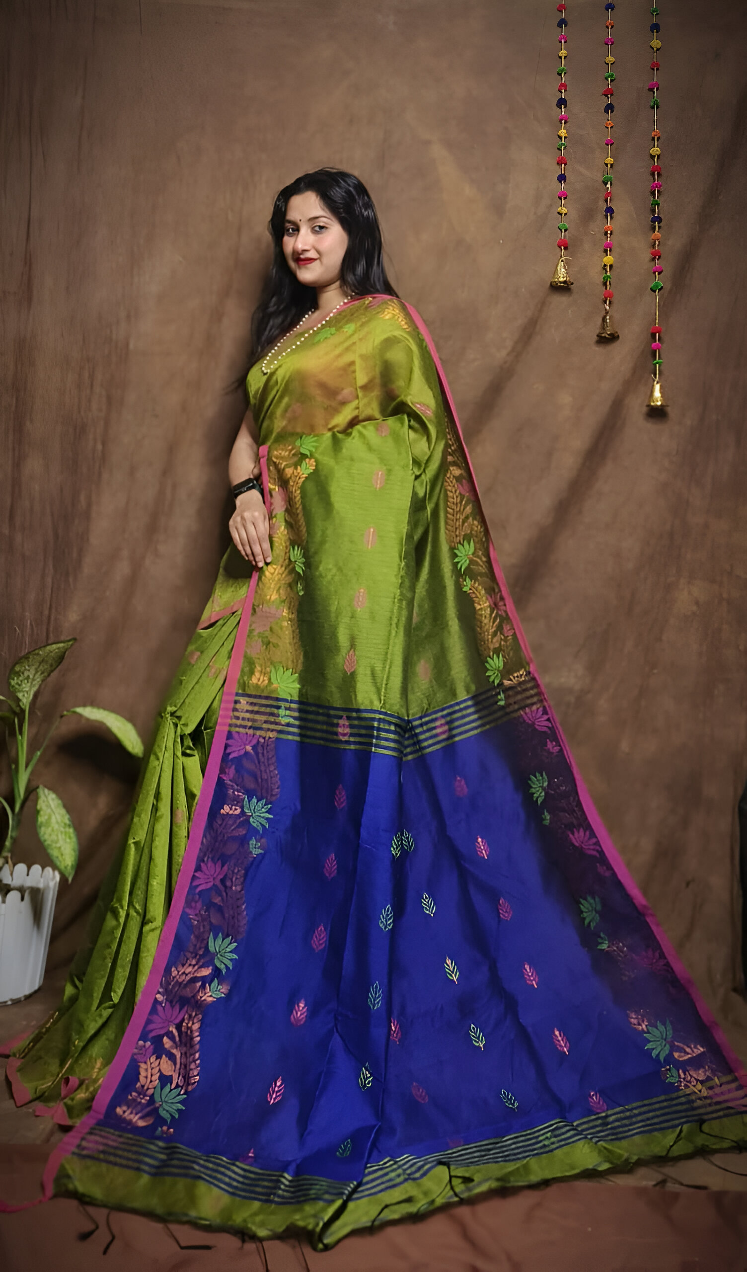 ✨ Exclusive Handloom Cotton Silk Derpari Saree! ✨