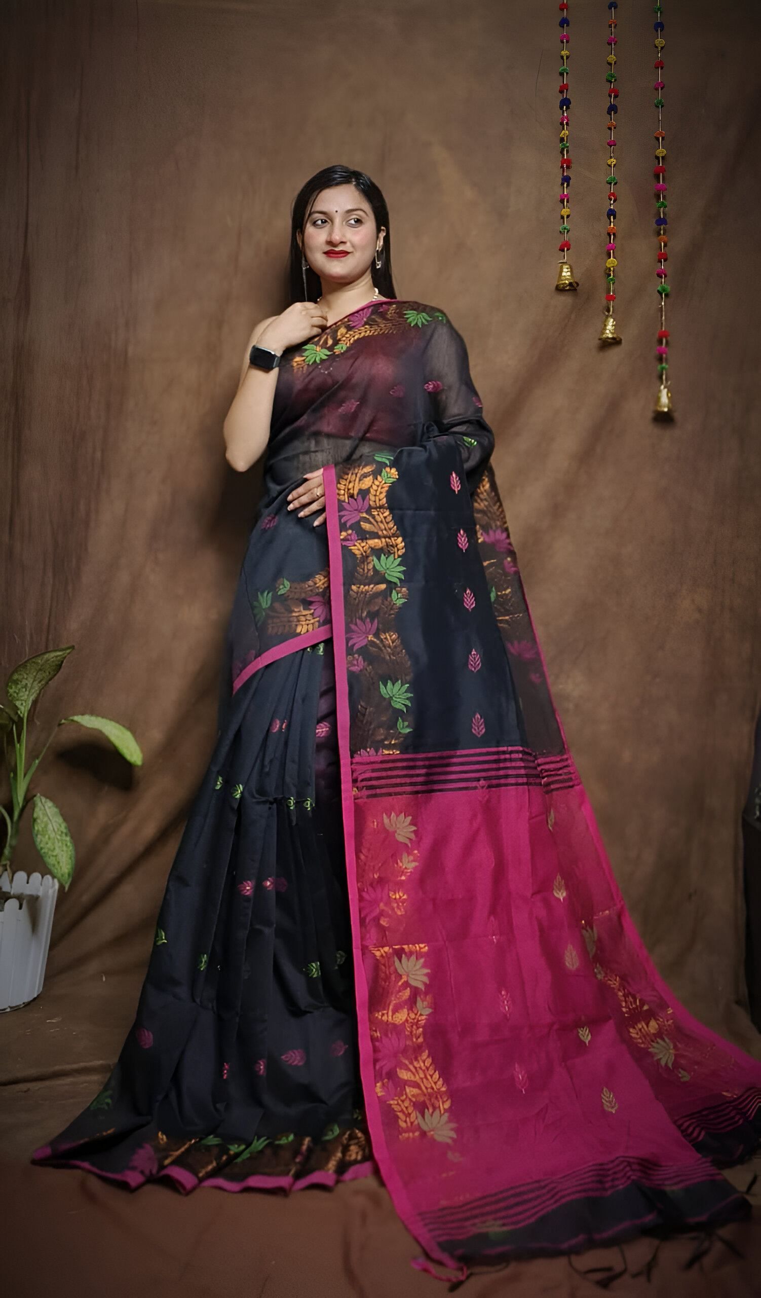 ✨ Exclusive Handloom Cotton Silk Derpari Saree! ✨