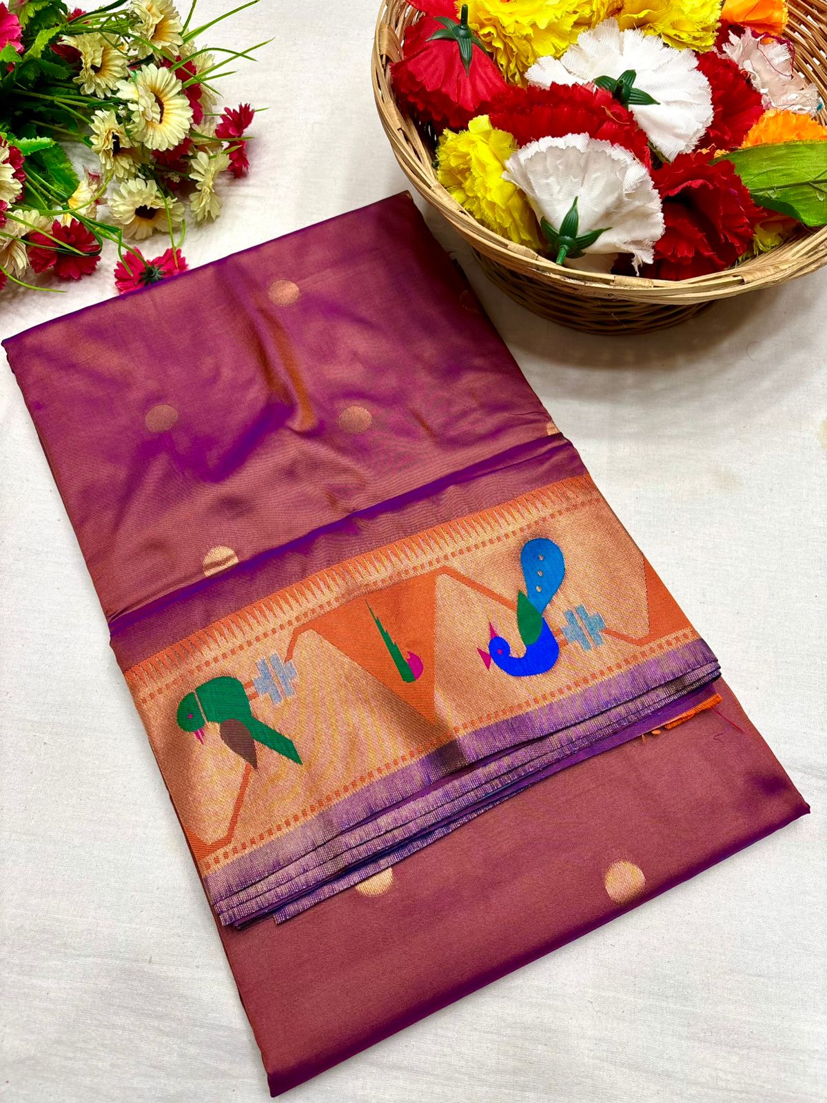 Manchali brocade paithani saree