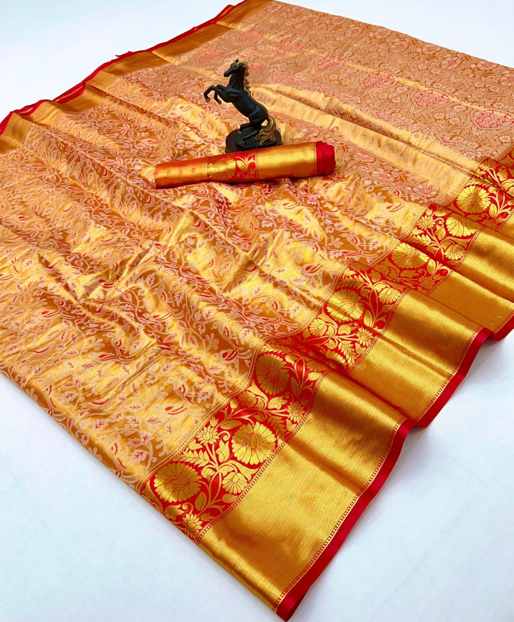 ✨ Kanchipuram Bridal Semi Pattu Silk Saree