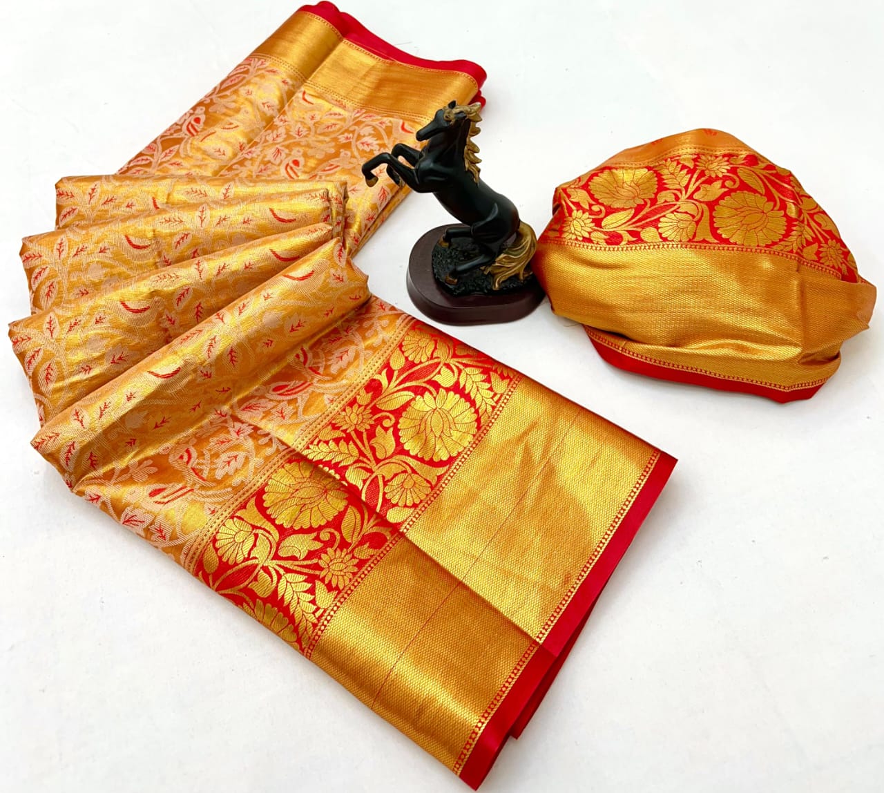 ✨ Kanchipuram Bridal Semi Pattu Silk Saree