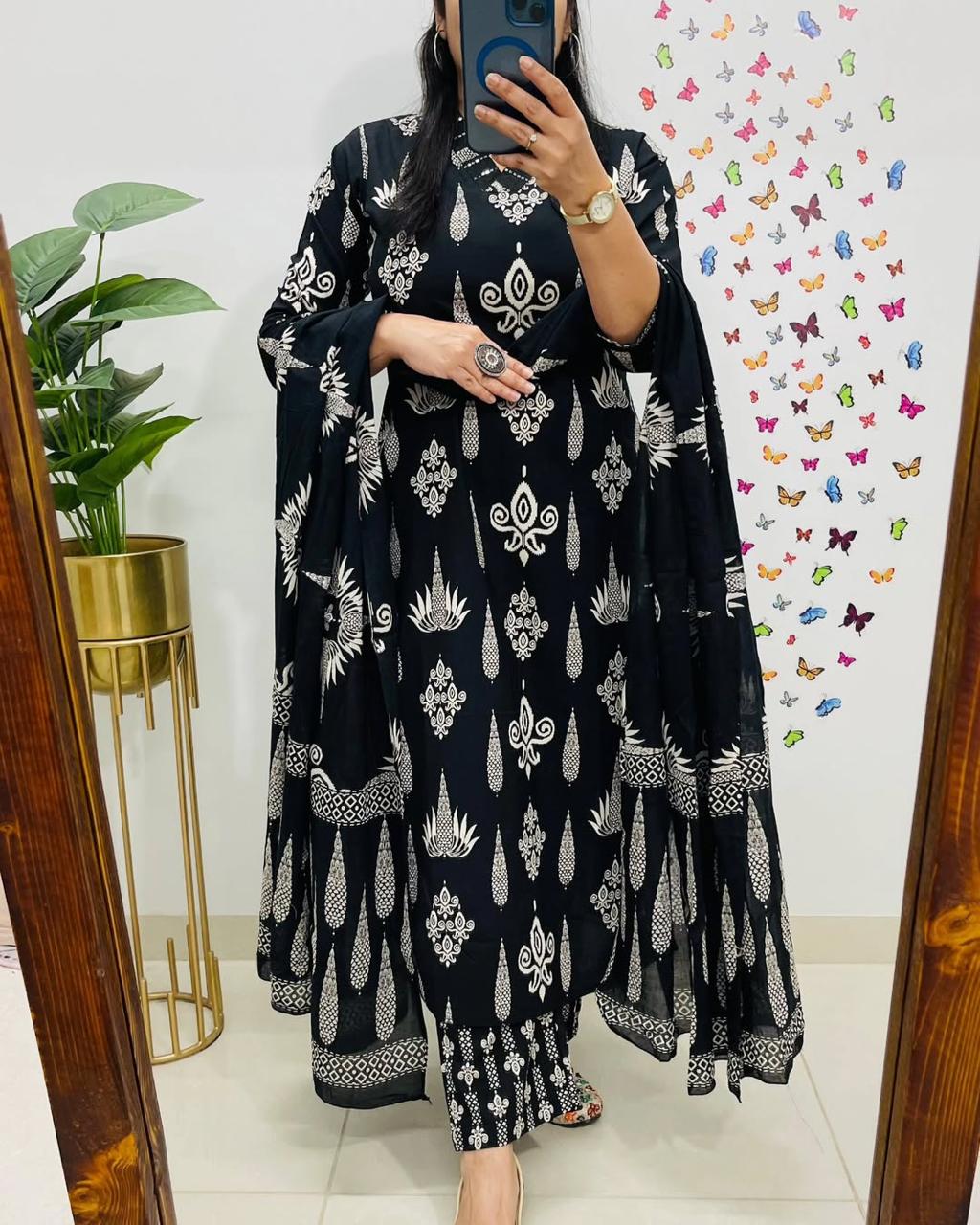 Designer Cotton Kurti Set