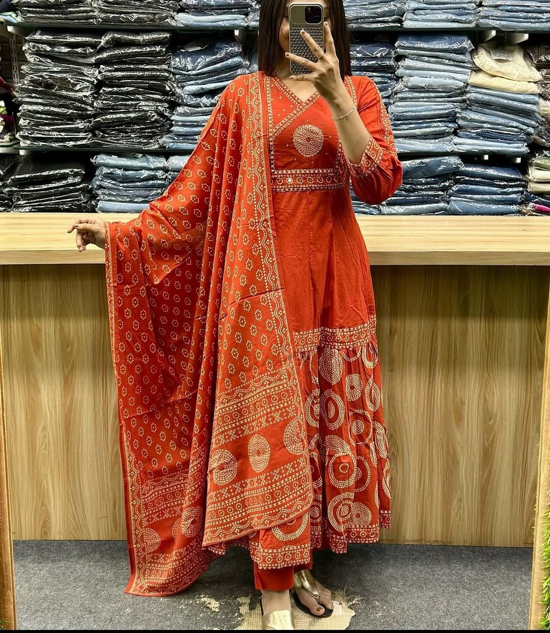 ✨ Festival Special Dhamaka – Designer Anarkali Kurta Set ✨