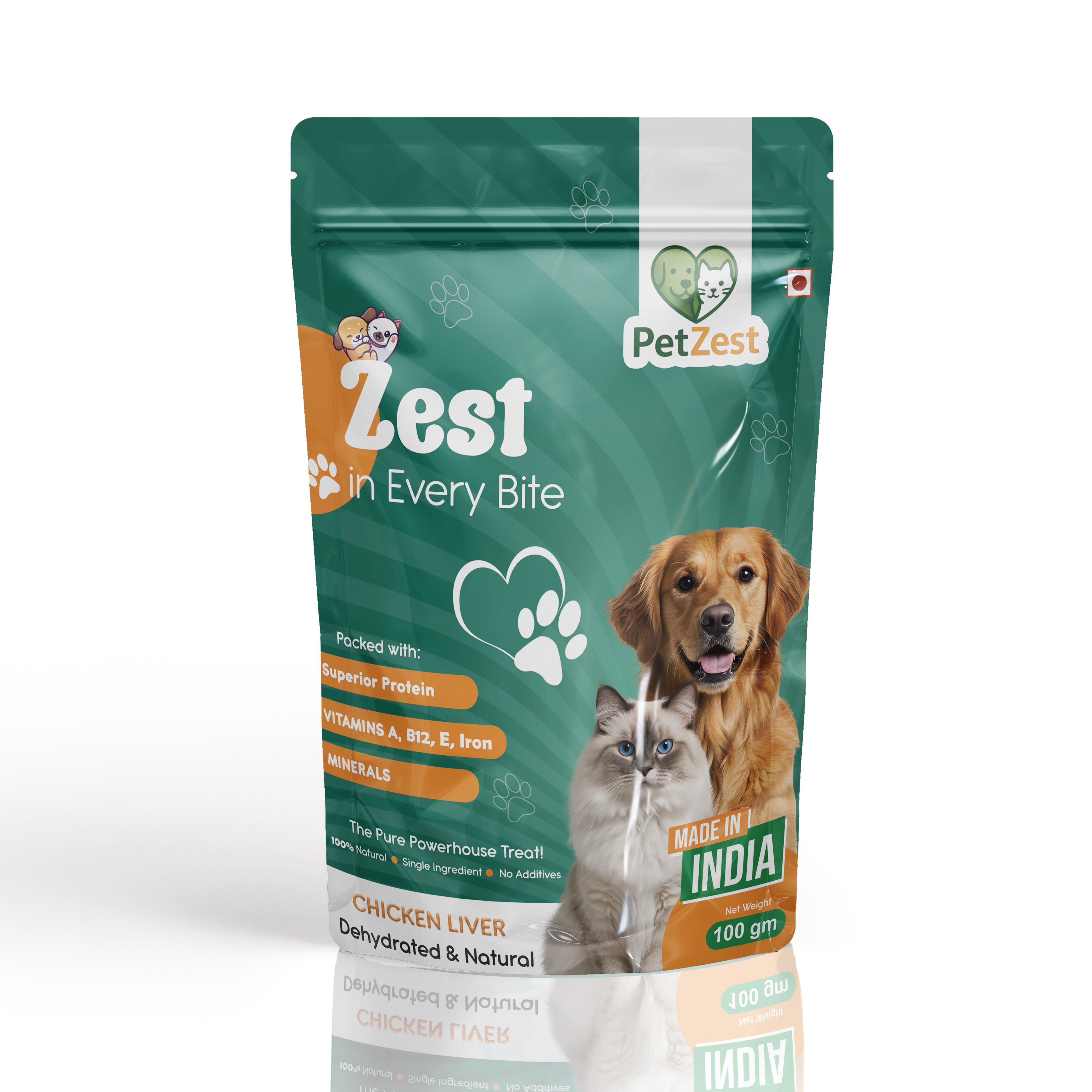 PetZest–Dehydrated Chicken Liver Dog Treats, 100gm