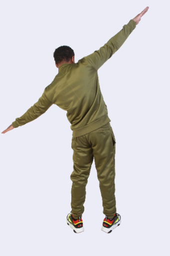 TimesTen Hoodless Polyester Tracksuit - Khaki Green Edition