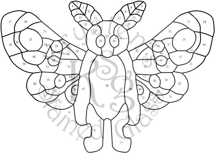 Stained Glass Pattern for Mothman