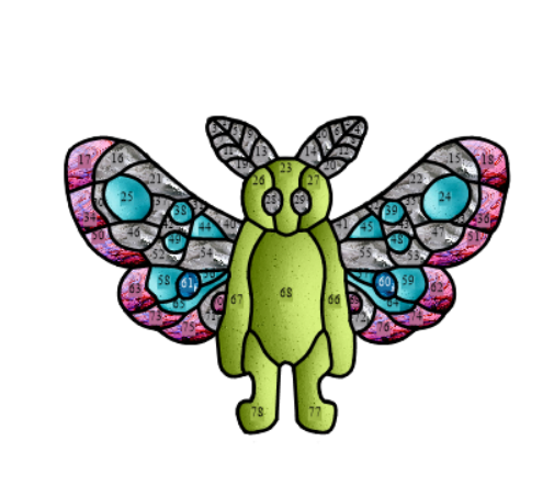 Stained Glass Pattern for Mothman