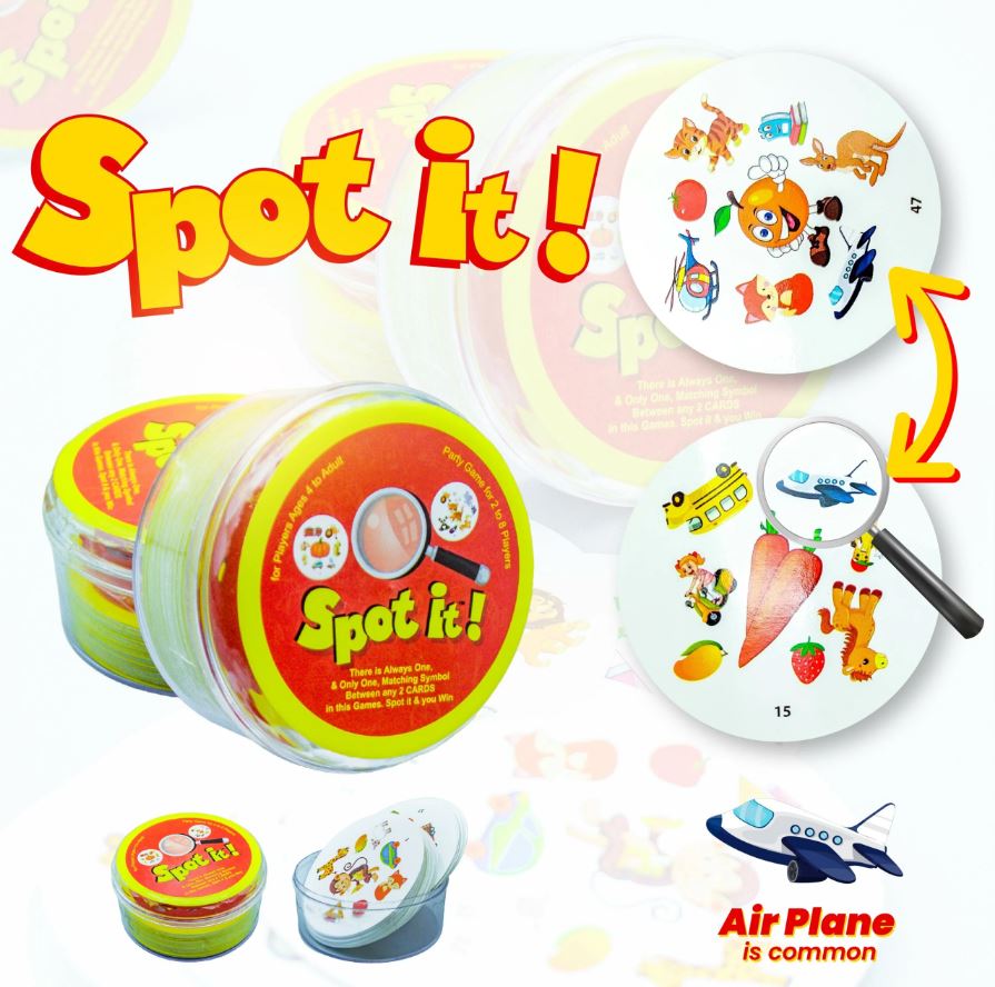 Spot it! Classic Active Play Family Fun Game - 48 Cards
