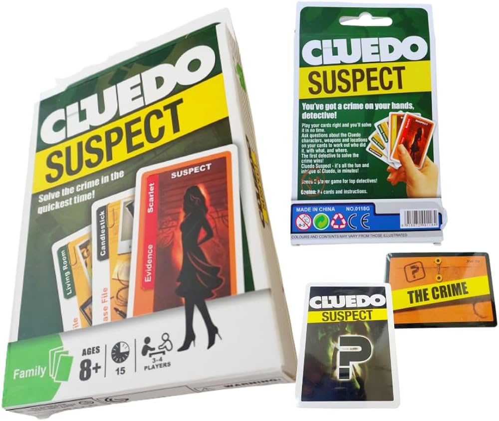 Cluedo Suspect Card Game