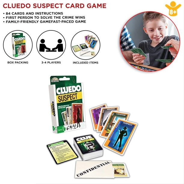 Cluedo Suspect Card Game