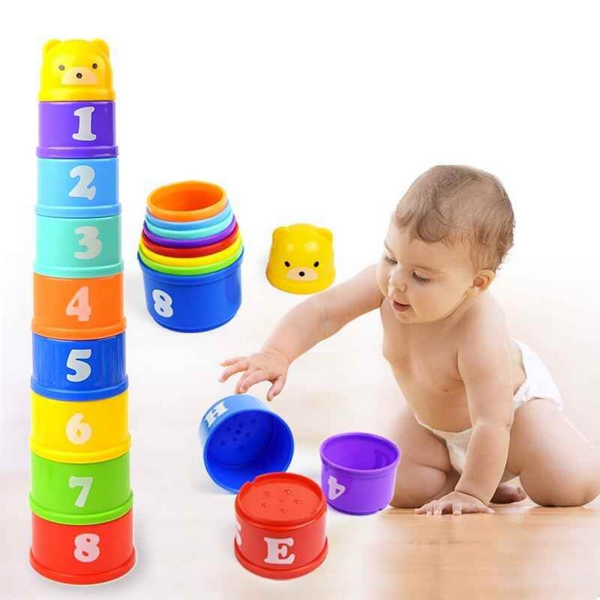 Stacking Cups Toy Set - 11 Pieces