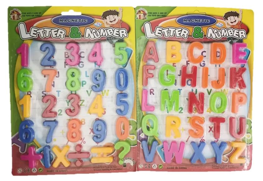 Magnetic English Letters and Numbers Set