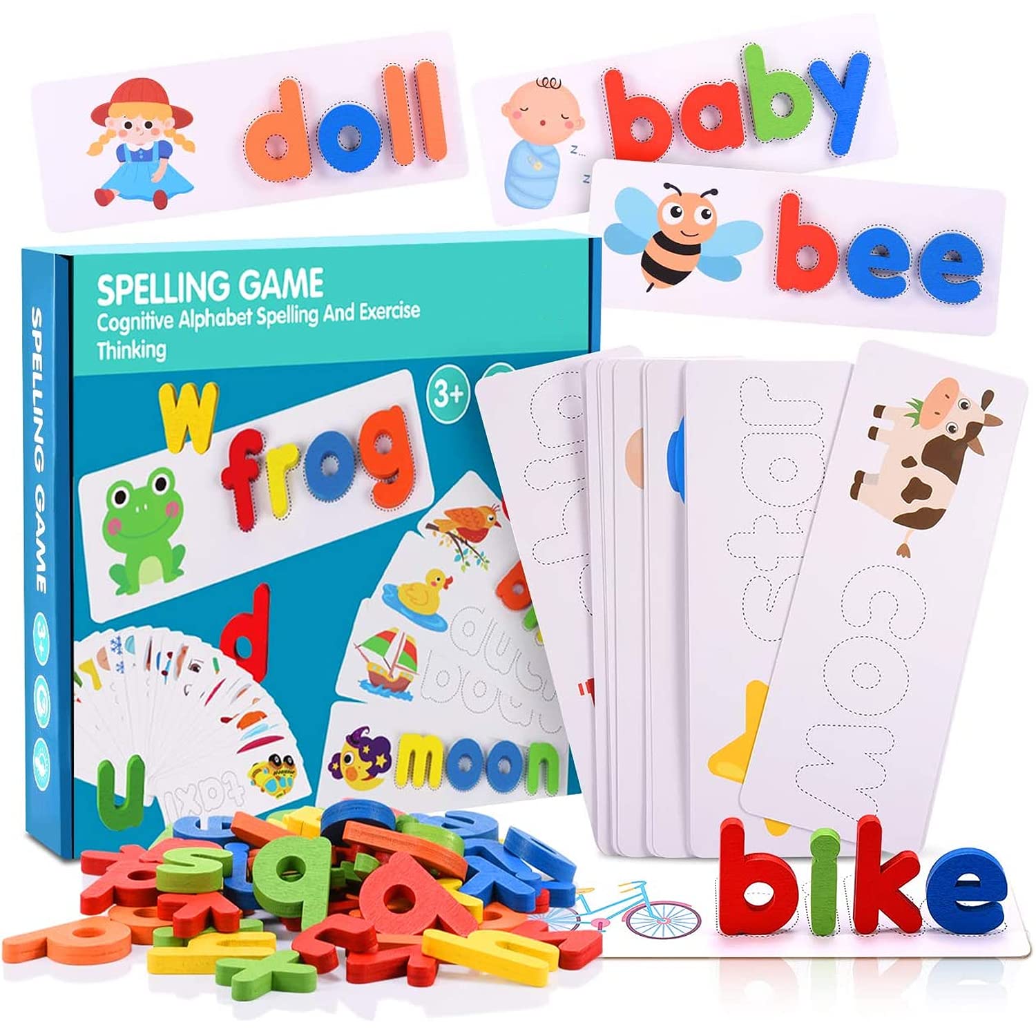 Wooden ABC Spelling Learning Puzzle