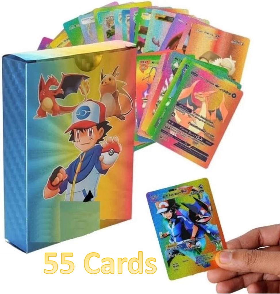 Pokemon Trading Cards Game - 55 Foil Cards