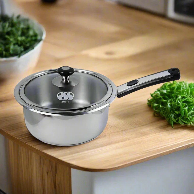 Stainless Steel Saucepan with glass lid