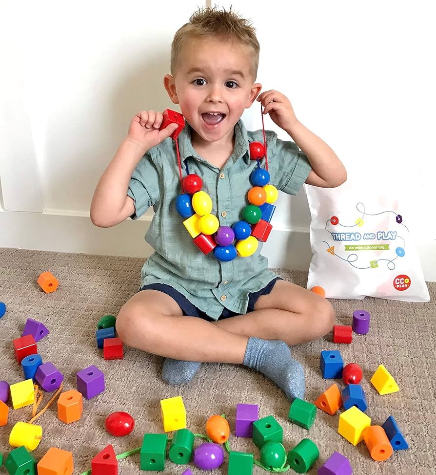 Threading Lacing Beads Toy for Toddlers - Beads Set