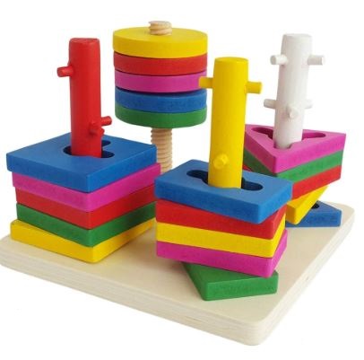 Geometric Four Column Tower