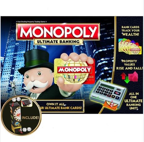 Monopoly Board Game with Electronic Card Machine