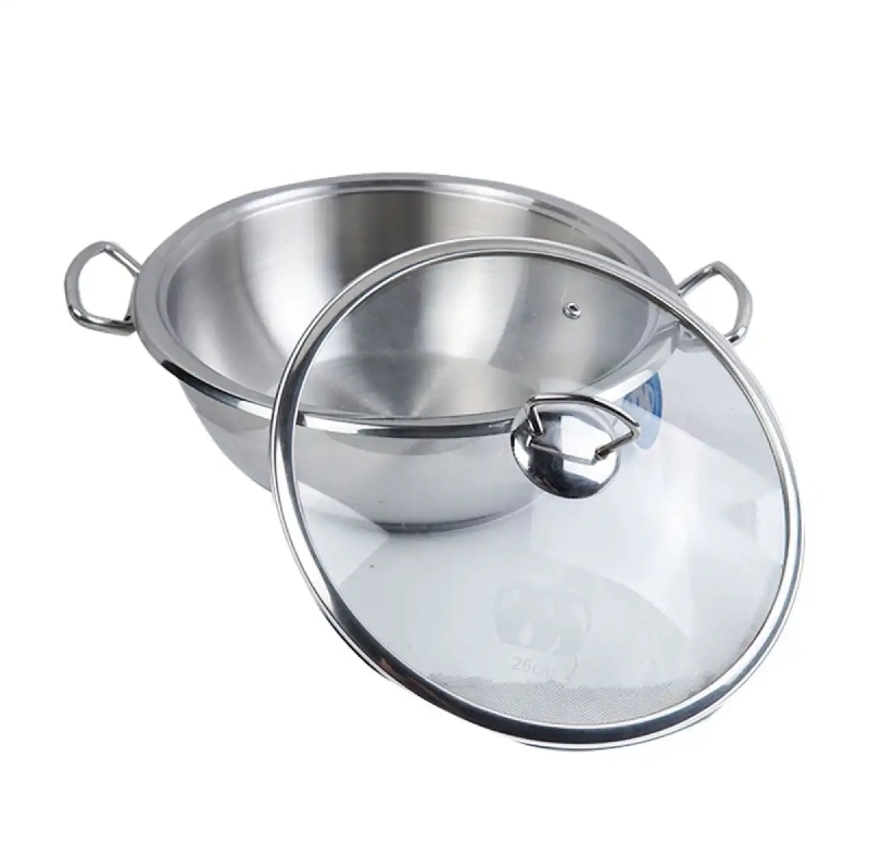 Alpha Stainless Steel Wok Karahi with Lid