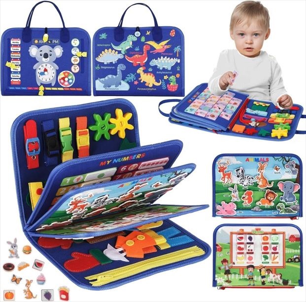 Montessori Educational Busy Book - 8 Pages
