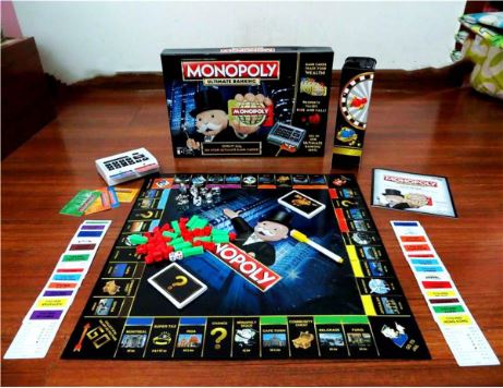 Monopoly Board Game with Electronic Card Machine
