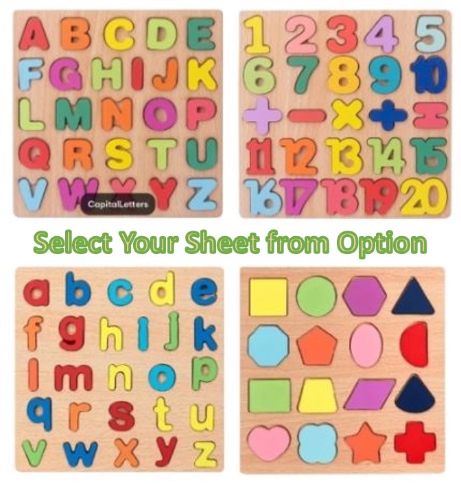 Wooden Slates - ABC 123 & Shapes