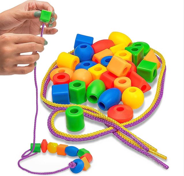 Threading Lacing Beads Toy for Toddlers - Beads Set
